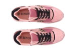 Buty sneakersy na podwyższonej podeszwie, panterka, różowe