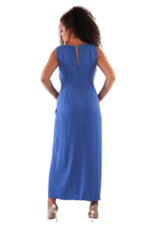 Elegancka długa sukienka, maxi niebieska