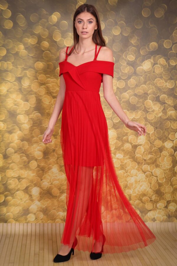 Wieczorowa suknia z Tiulem, Hiszpanka Czerwona
