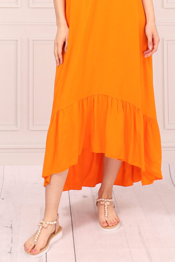 Pomarańczowa sukienka maxi