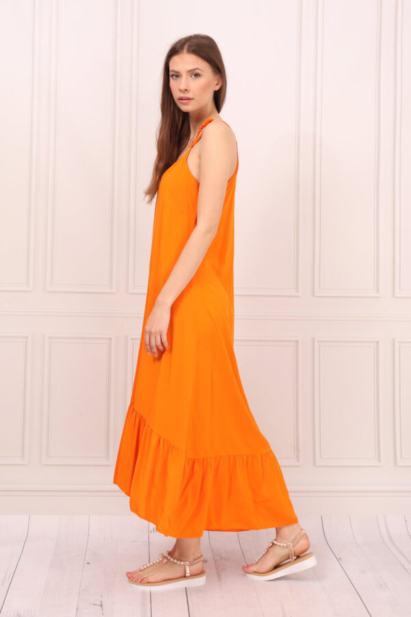 Pomarańczowa sukienka maxi