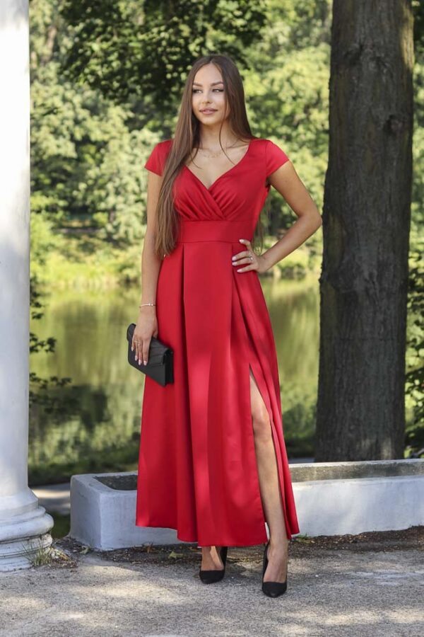 Seksowna sukienka plus size czerwona